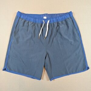 Fair Harbor Men's Swim Trunks Shorts Blue XXXL Elastic Waist Drawstring Lined